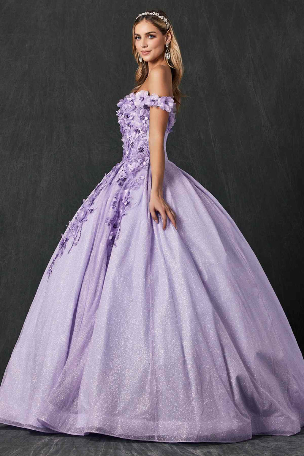 Juliet 1433 Dress Quinceanera Ball Gown 3D Floral Embroidered