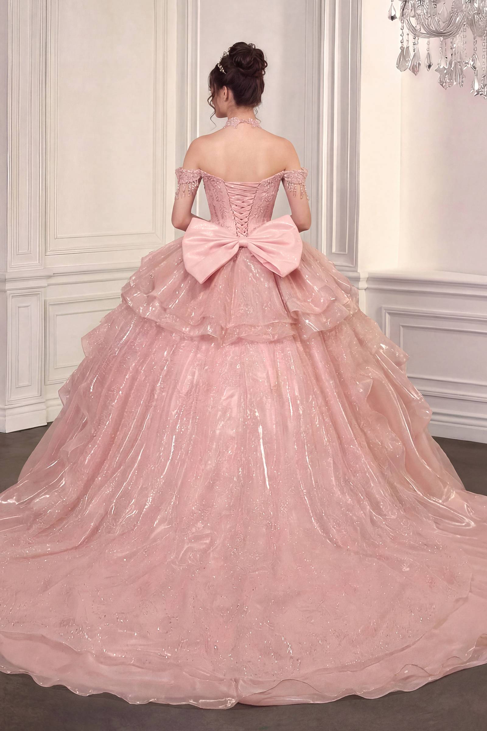 Ladivine 15742 Off the Shoulder Poofy Quinceanera Ball Gown