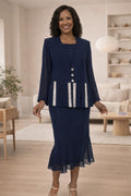 CLEARANCE - Hosanna 5267 Modest 3-Piece Set Ankle Length Dress (Size 3XL)