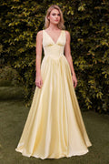 Ladivine 7447 Dress A-Line Soft Satin Gown