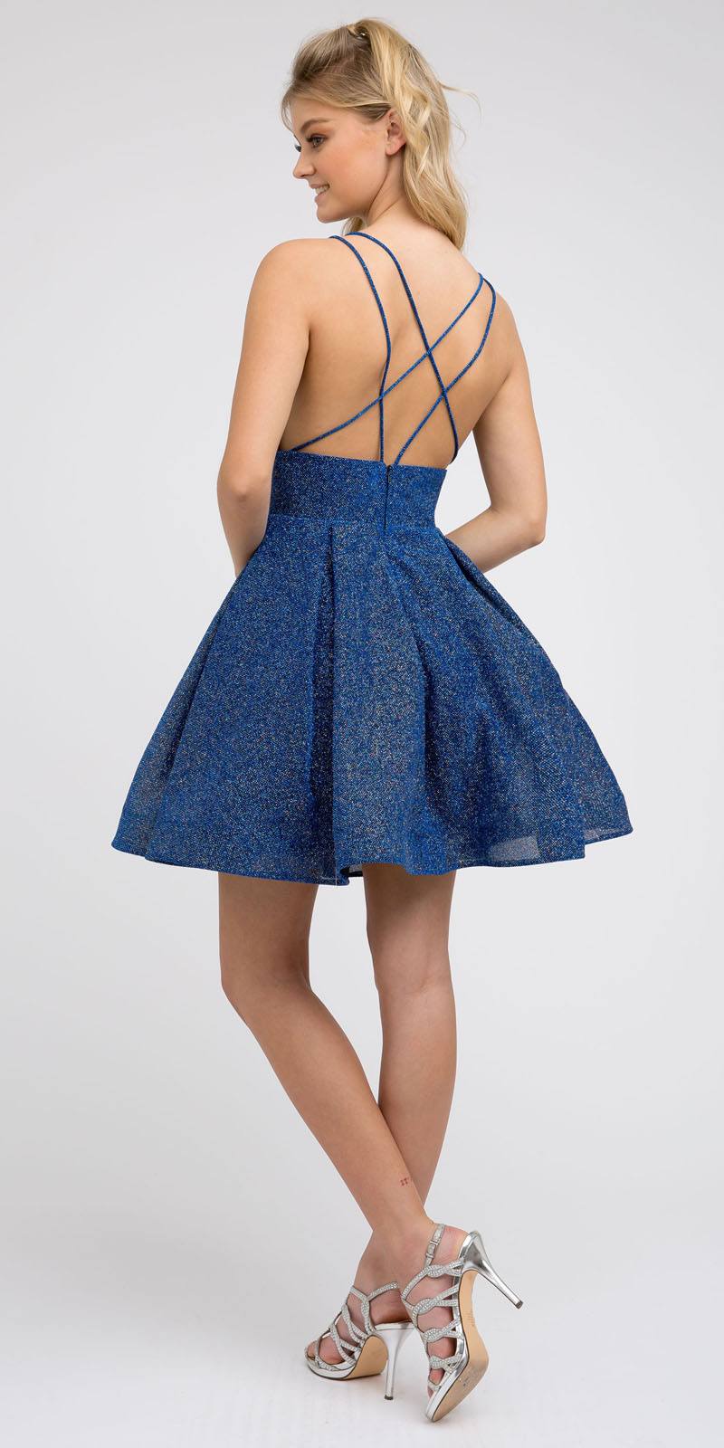CLEARANCE - Juliet 850 Short V-Neck A-Line Dress with Pockets (Size XS)