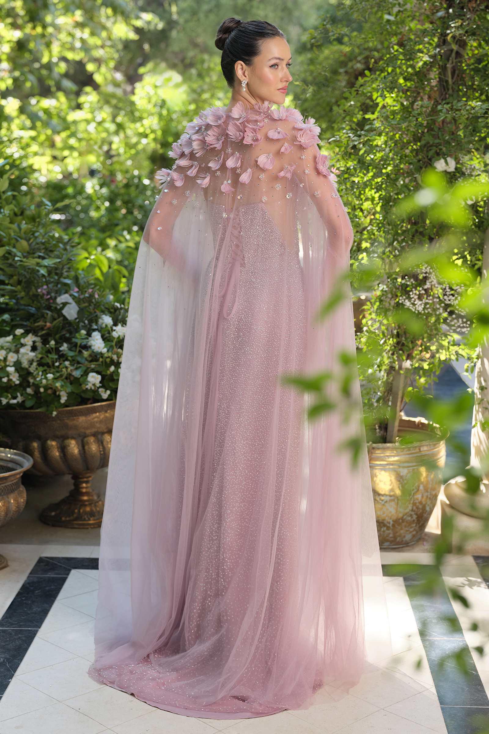 Ethereal Couture Sheer Cape
