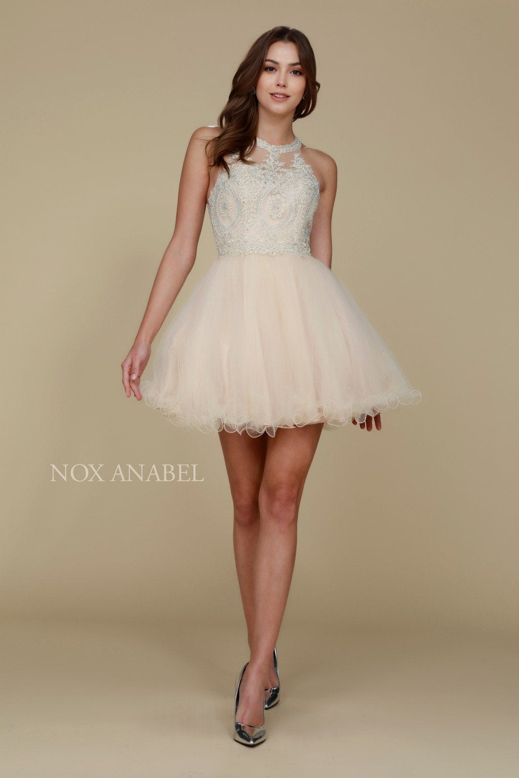 CLEARANCE - Nox Anabel B652 Short Dress Poofy A-Line Tulle Skirt (Size Small)
