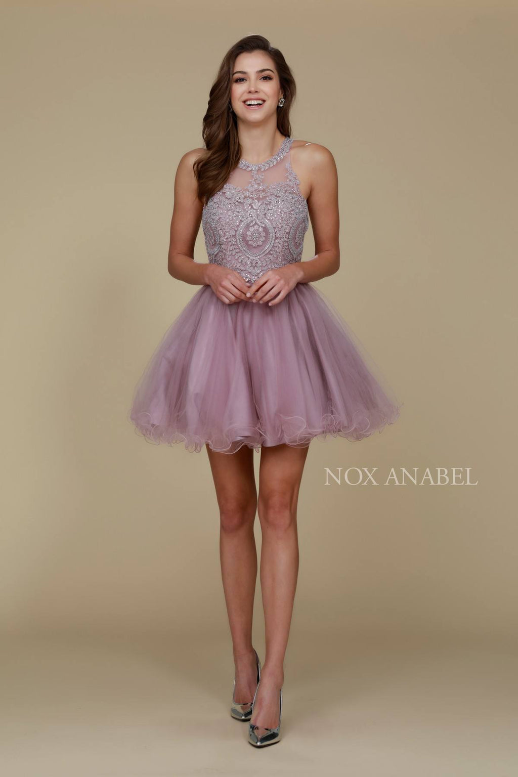 CLEARANCE - Nox Anabel B652 Short Dress Poofy A-Line Tulle Skirt (Size Small)