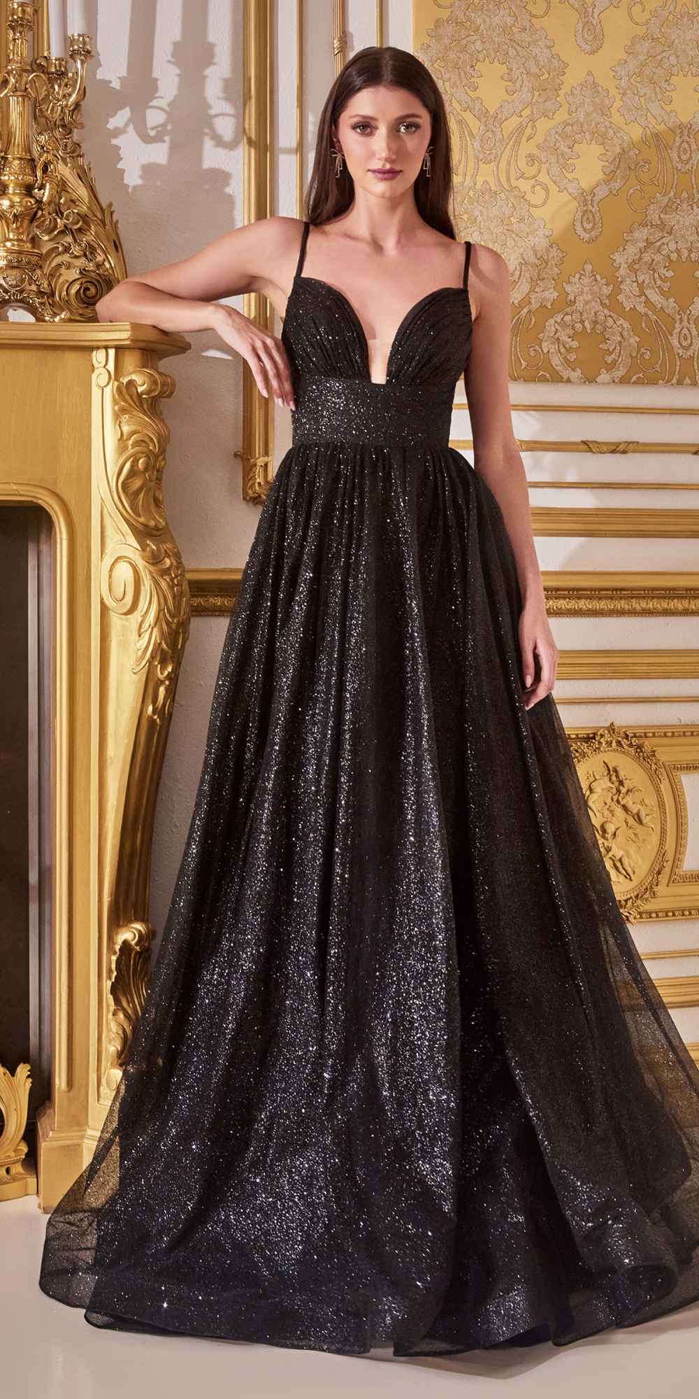 Cinderella Divine CD996 Floor Length A-line Glitter Ball Gown