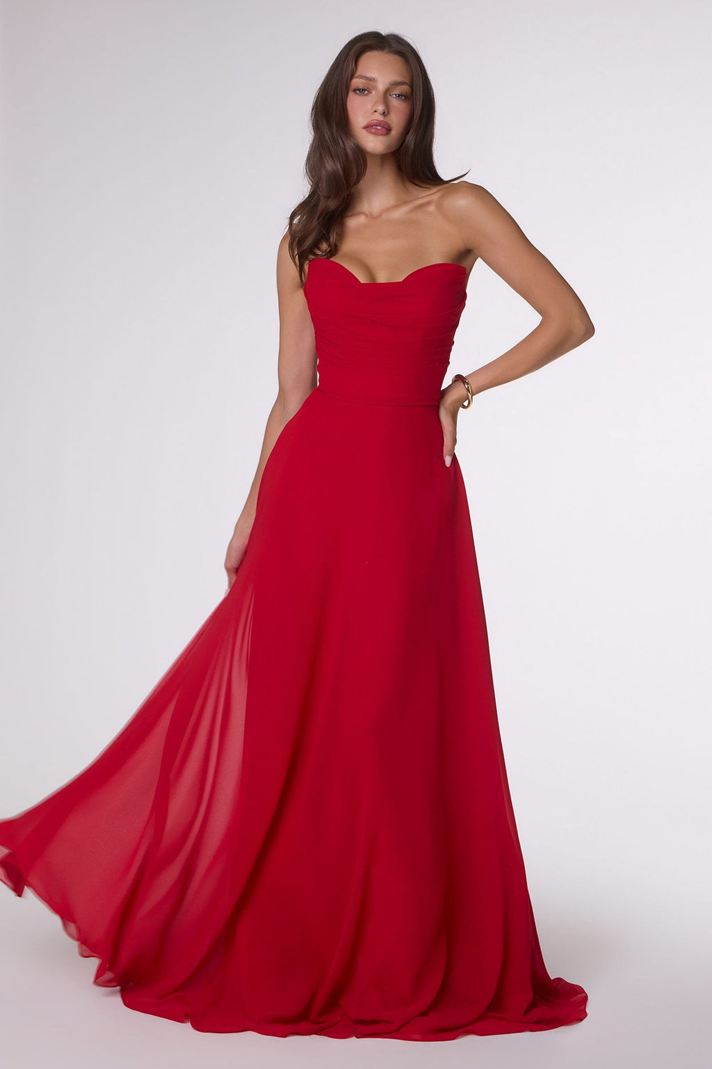 Ladivine Amoris T703 Dress Strapless A-Line Bridesmaid Gown