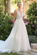 Andrea & Leo WL064 Deep V-Neckline A-Line Wedding Ball Gown